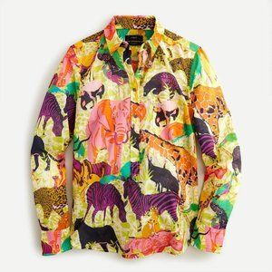 J Crew Ratti Safari Print Shirt 4